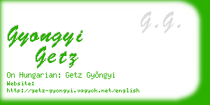 gyongyi getz business card
